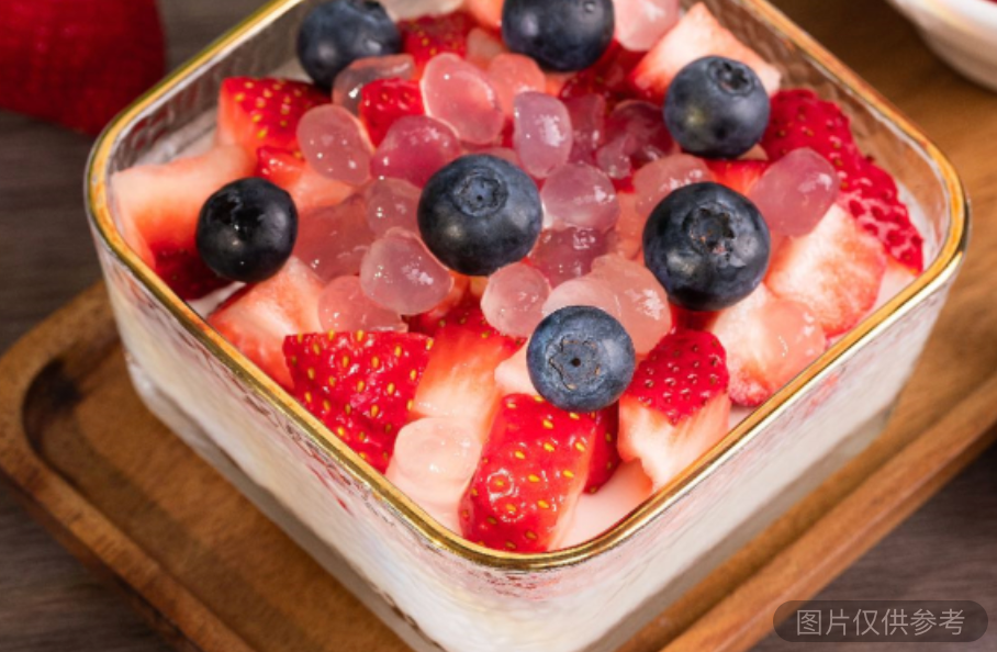 草莓藍莓椰子凍