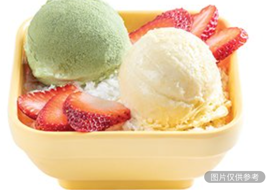 雪山榴槤配綠茶雪糕