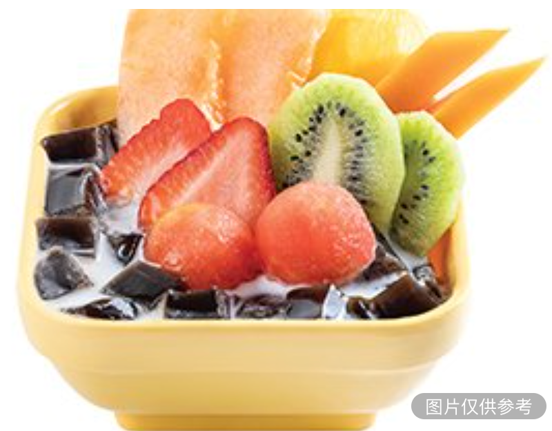 鮮雜果涼粉 椰汁底