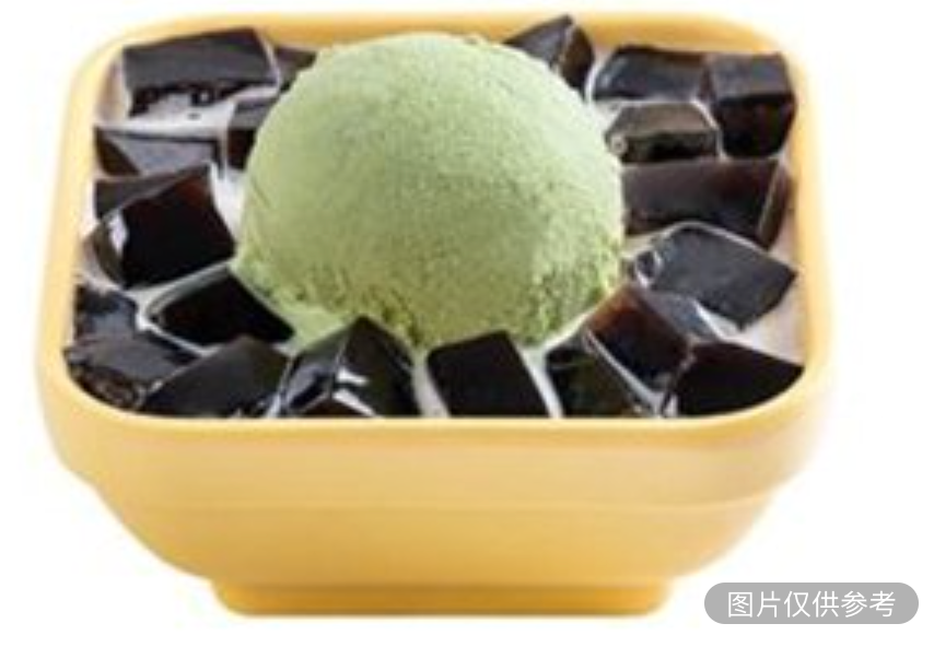 紅豆涼粉配綠茶雪糕