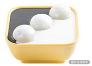 湯圓配芝麻糊杏仁糊  熱