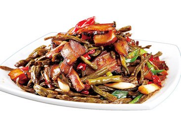 幹豇豆炒煙熏臘肉