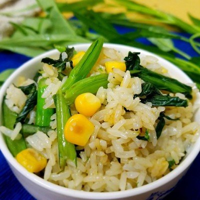 菜心玉米牛肉炒飯