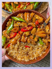 酸辣椒肉末蓋飯+蔬菜+滷蛋+飲料