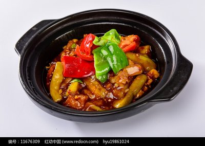 鹹魚雞粒粉絲茄子煲