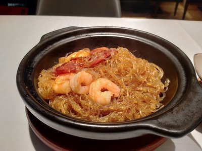 沙茶蝦球粉絲煲