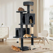 TSCOMON Multi-Level 58-in Plush Cat Tree & Condo, Deep Grey