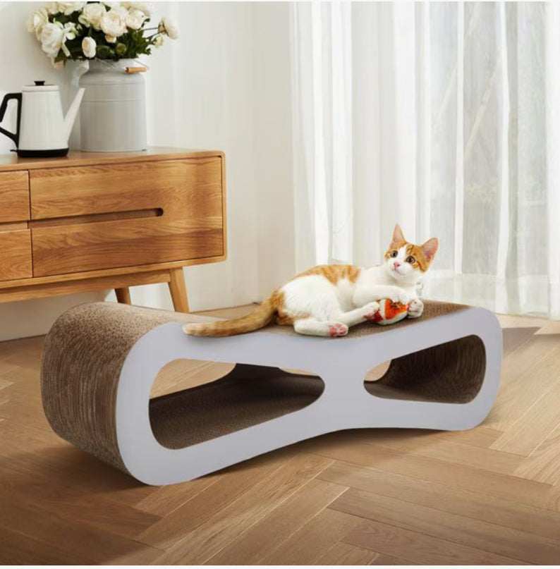 Coziwow Wave 貓抓板休閒玩具（含貓薄荷）白色