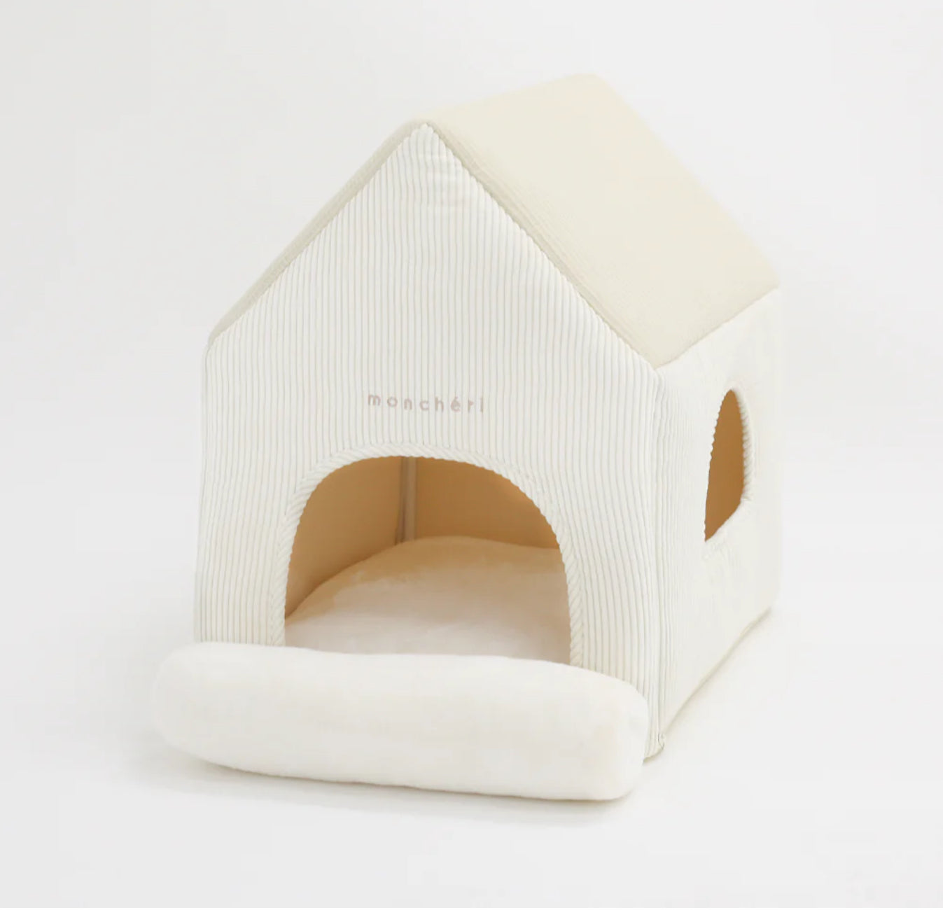 天然小窗燈芯絨寵物屋