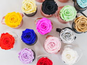 粉紅色絨面小圓帽盒