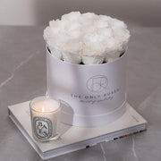 白色經典中型圓帽盒