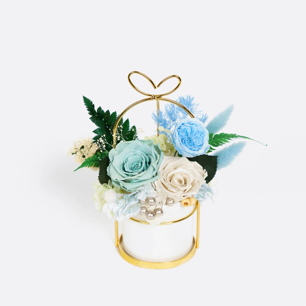 LUNA 陶瓷花瓶 藍色