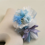 迷你花束車出風口裝飾 - 藍玫瑰