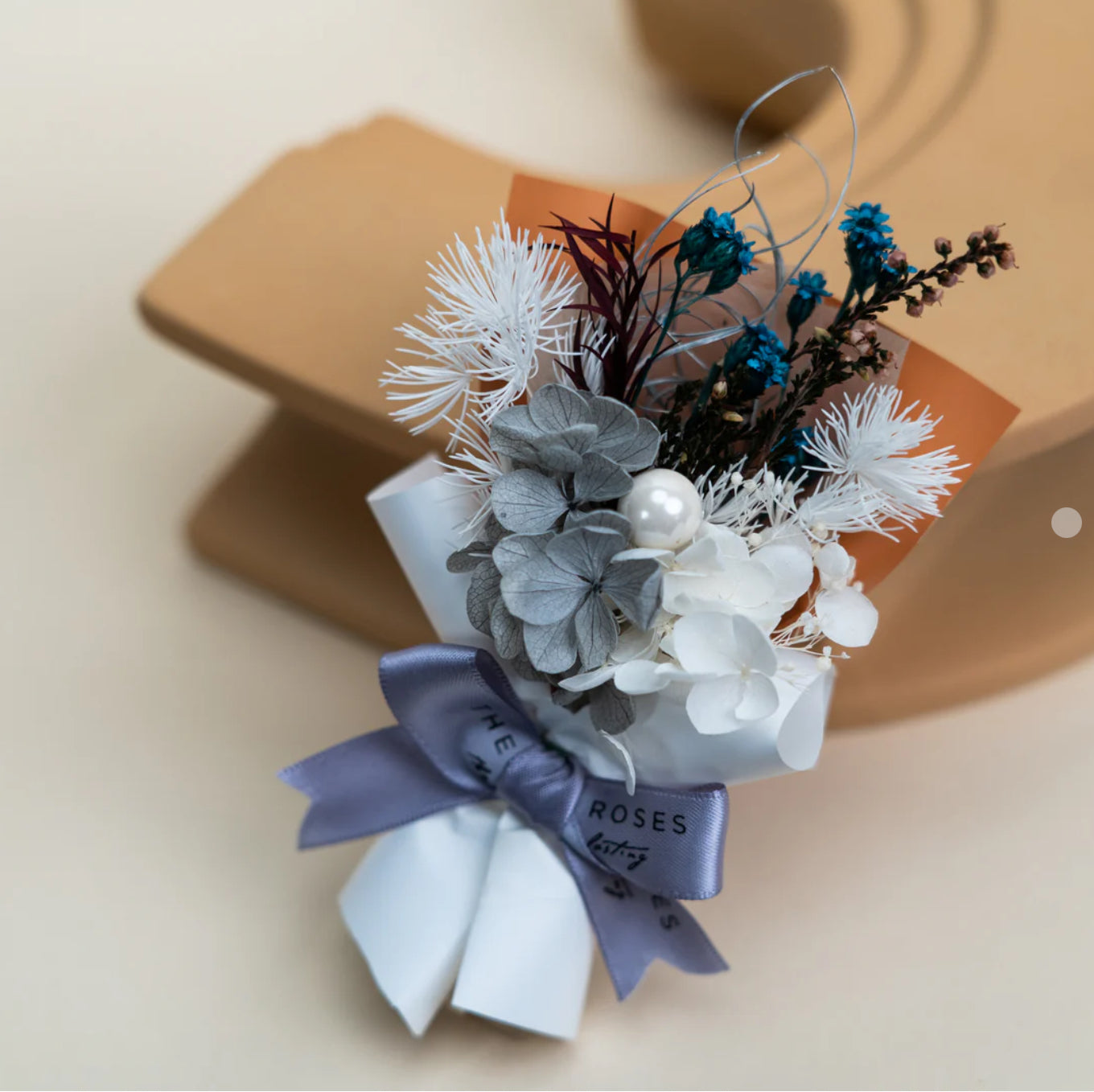 迷你花束車出風口裝飾 - 藍色夢想