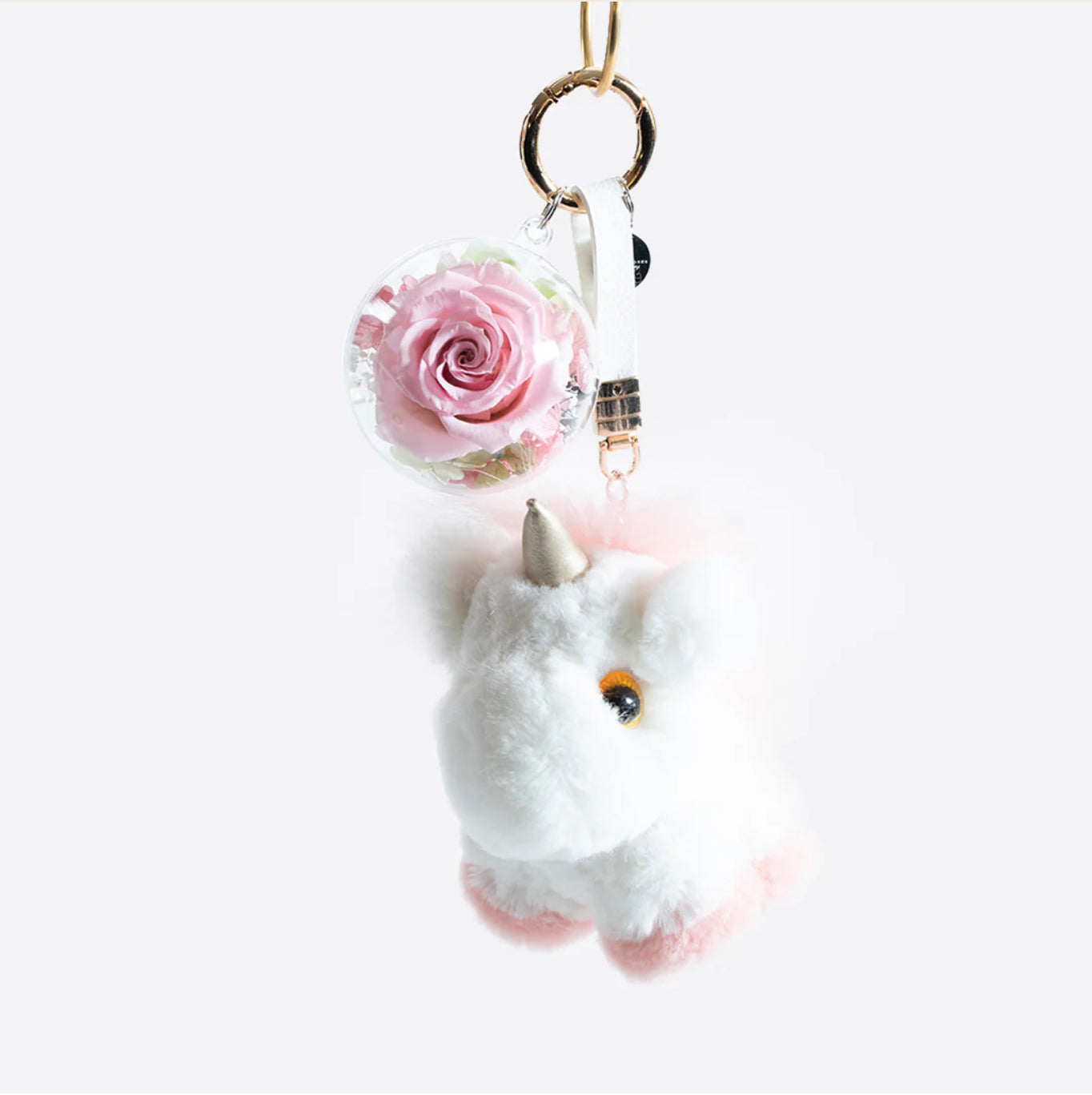 毛絨獨角獸鑰匙扣