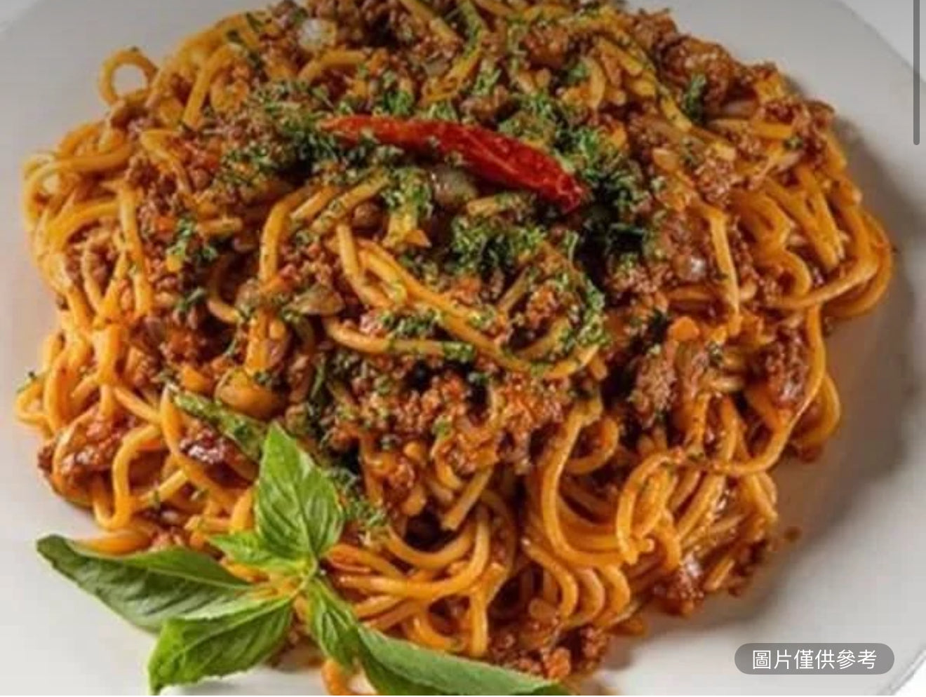 羅勒牛肉末意麵