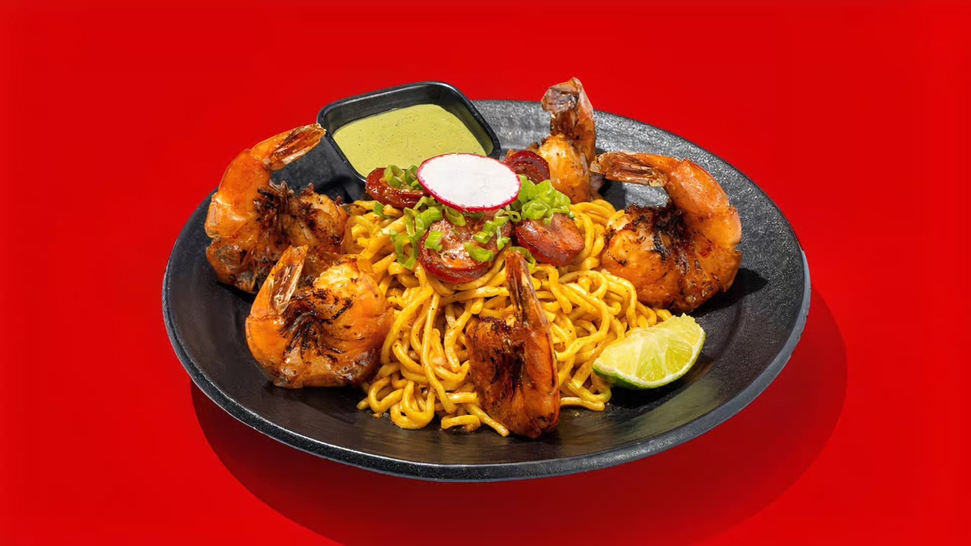 蝦子香腸蒜蓉麵