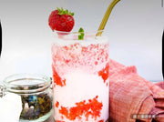 大理石草莓奶茶