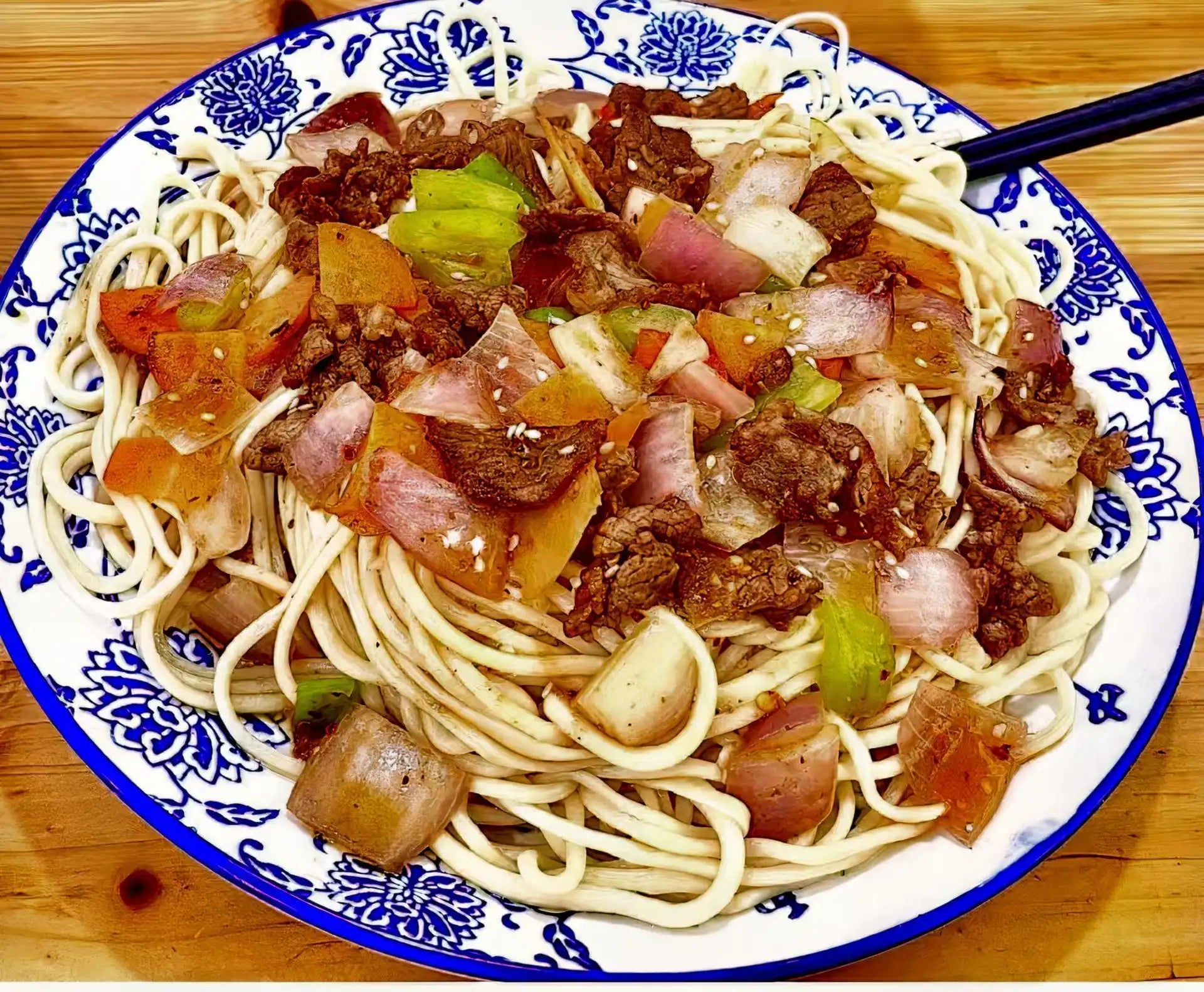 孜然羊肉炒拉条子