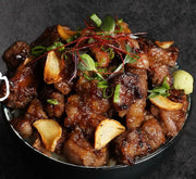 蒜蓉牛舌尖配/炸蒜蓉