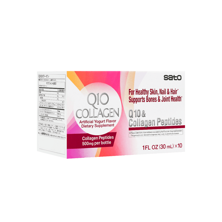 日本SATO 佐藤製藥 Q10膠原蛋白飲 美容養顏 細膩毛孔 30ml*10支