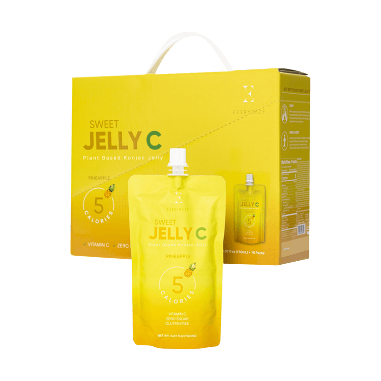 韓國EVERYDAZE 膠原蛋白維C魔芋果凍 純素零糖低卡瘦身美容 鳳梨口味 150ml*10支