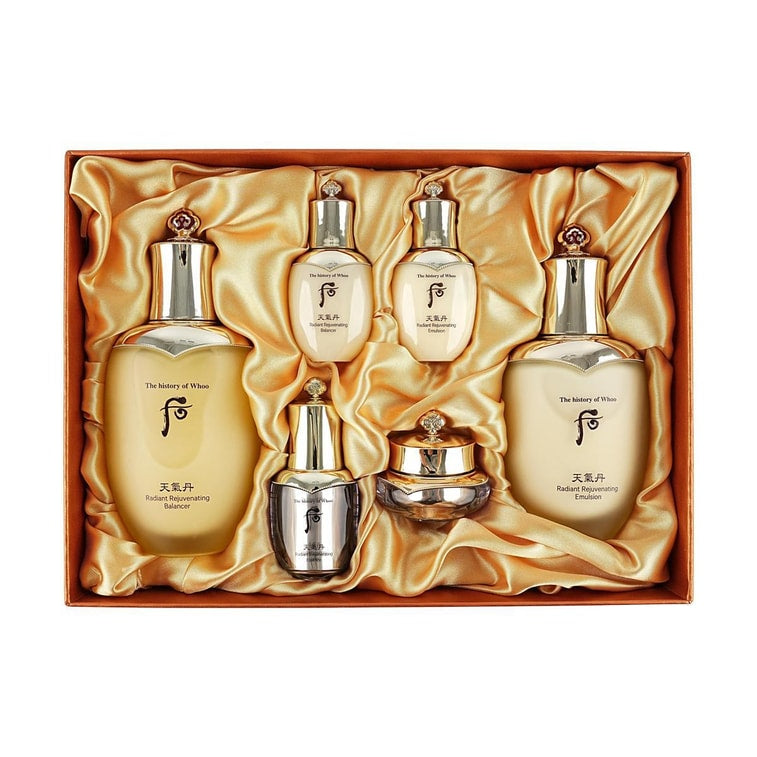 韓國THE HISTORY OF WHOO後 天氣丹水乳精華面霜6件套 修復受損 抗老抗皺 提拉緊緻 細膩不挑膚質 輕熟肌