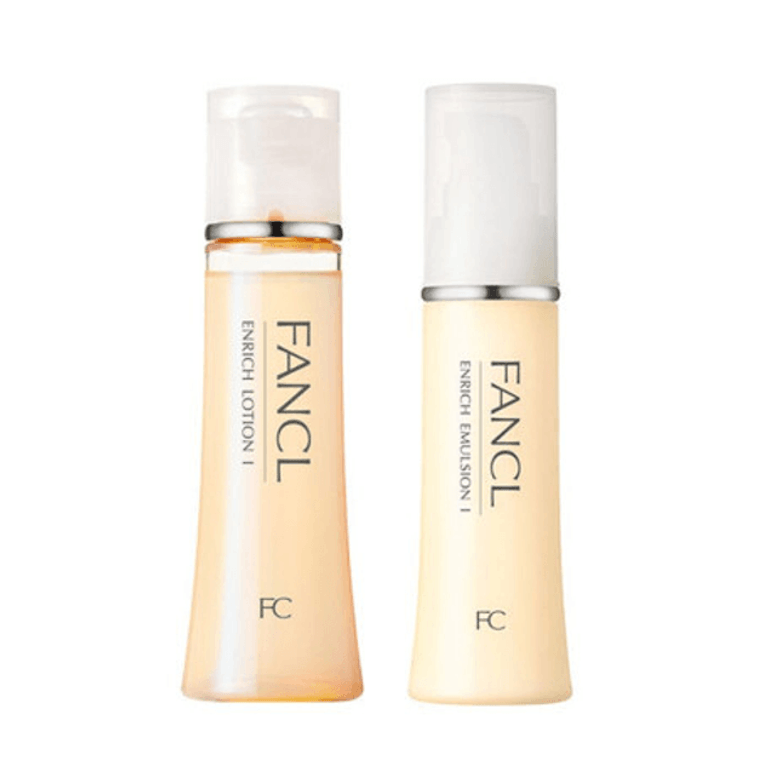 FANCL芳珂膠原蛋白水活修護水乳1號套裝禮盒化妝水爽膚水+乳液 膠原煥採套裝-清爽型(肌肉底液30ml+乳液30ml)