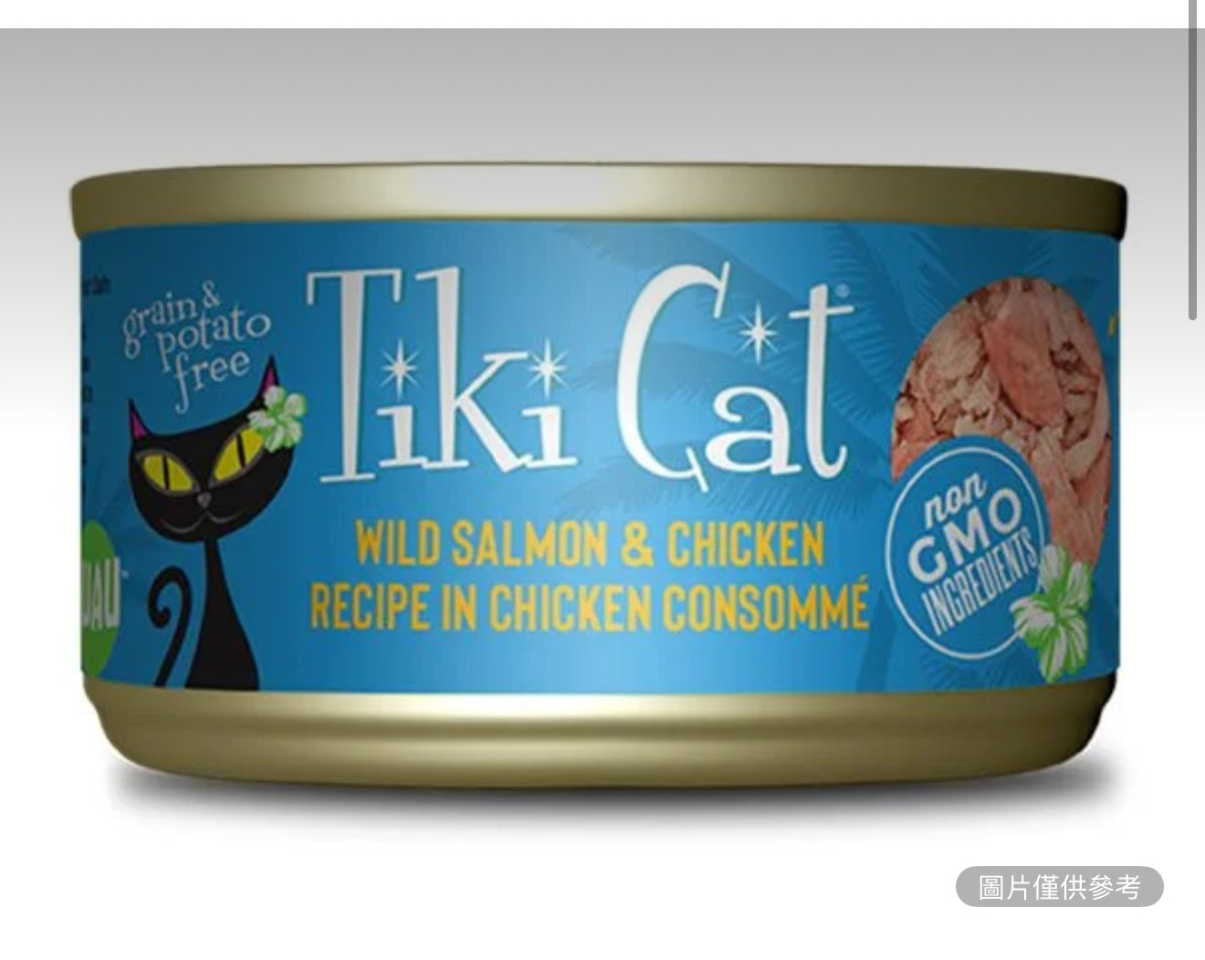 Tiki Cat Napoli Luau 野生三文魚與雞肉配方貓糧 2.5盎司12罐裝