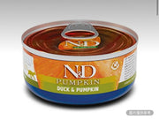 Farmina N&D 鴨肉與南瓜配方貓糧 2.5盎司24罐裝