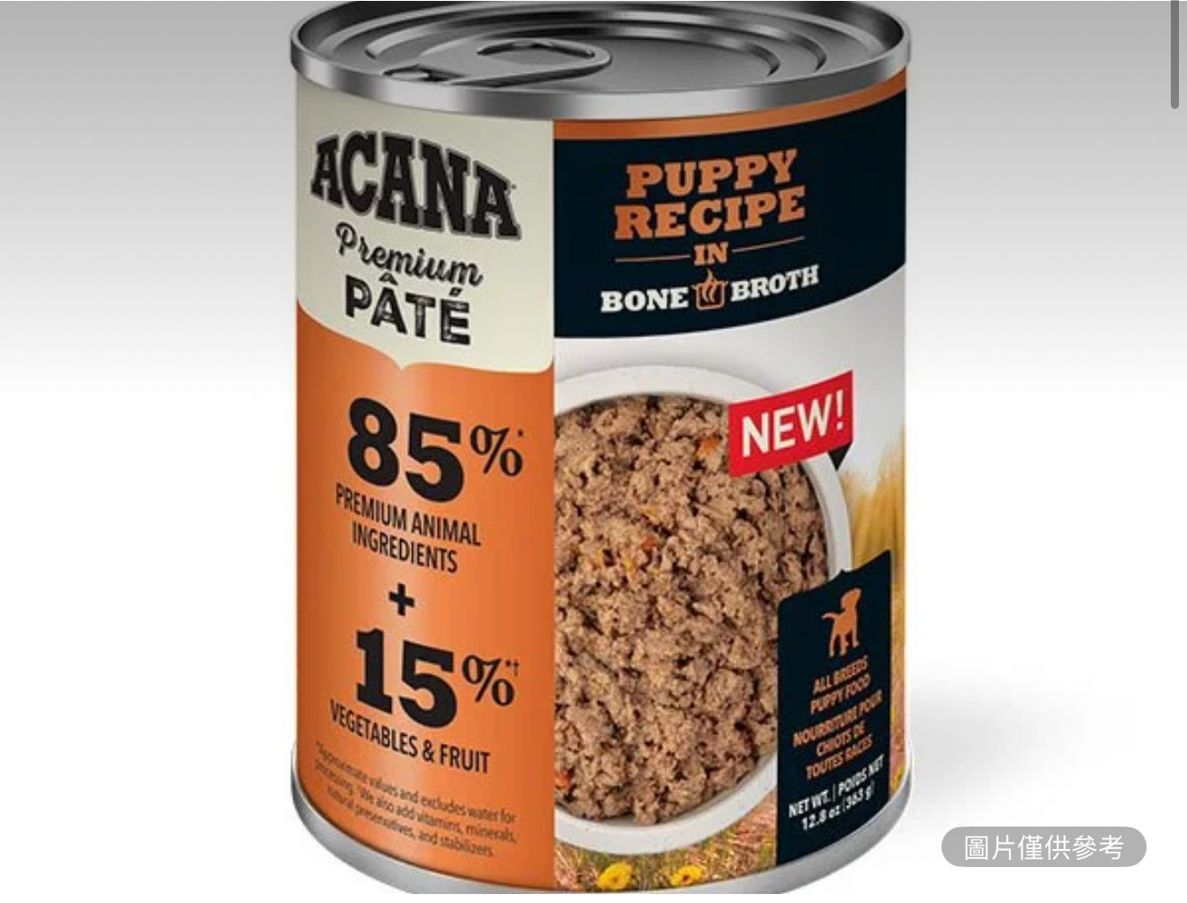 Acana 高級肉醬幼犬配方骨湯狗糧 12.8盎司 12罐裝