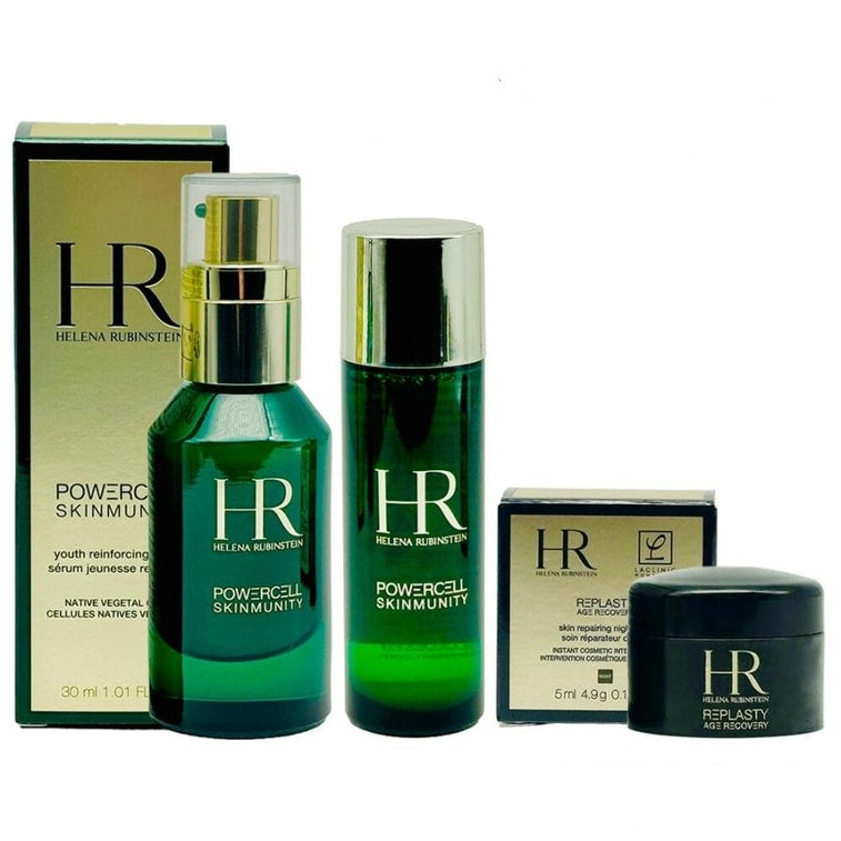 HELENA RUBINSTEIN 赫蓮娜 綠寶瓶精華旅行套裝(精華30ml+化妝水30ml+黑繃帶乳霜4.9g)