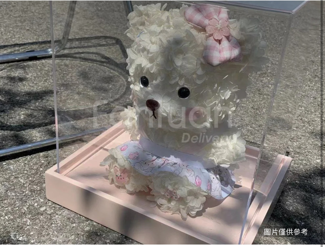 Teddybears 莉娜熊花盒（白粉色）