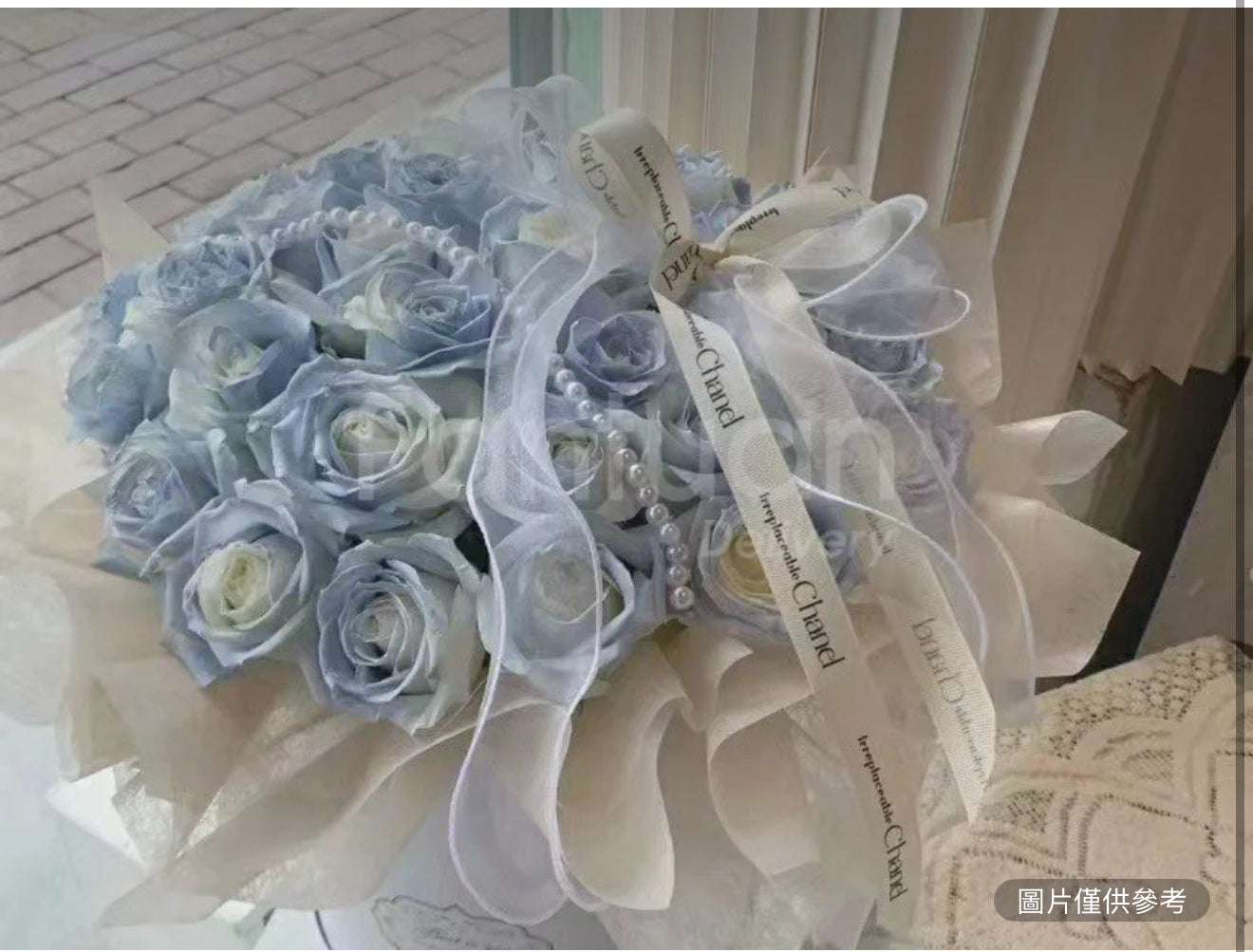 “藍色記憶” 碎冰藍玫瑰花束 （碎冰藍）