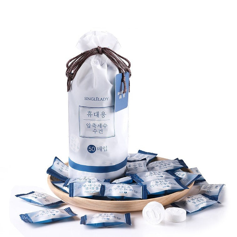 SingleLady 一次性壓縮毛巾 20*22cm 50枚裝 加厚珍珠紋