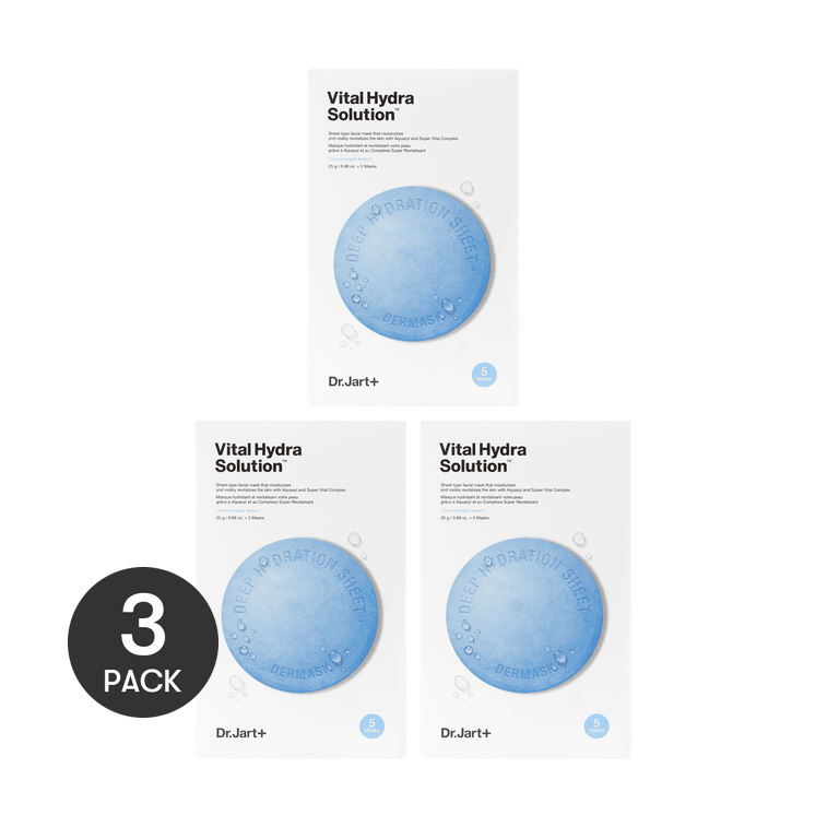 韓國DR.JART+蒂佳婷 藍藥丸水動力活力水潤面膜 5片入*3 深潤補水 直達肌底