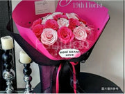 19隻純玫瑰花束