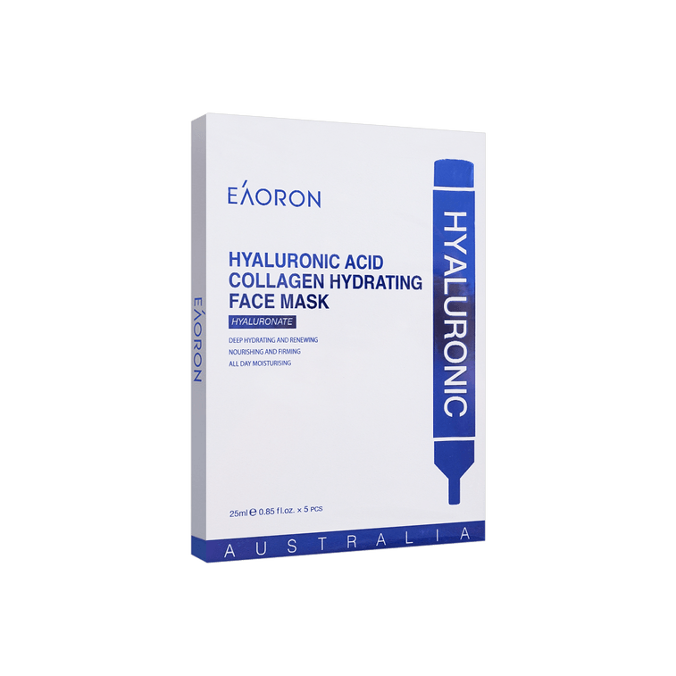澳洲EAORON澳容 水光針玻尿酸膠原蛋白補水面膜 5片