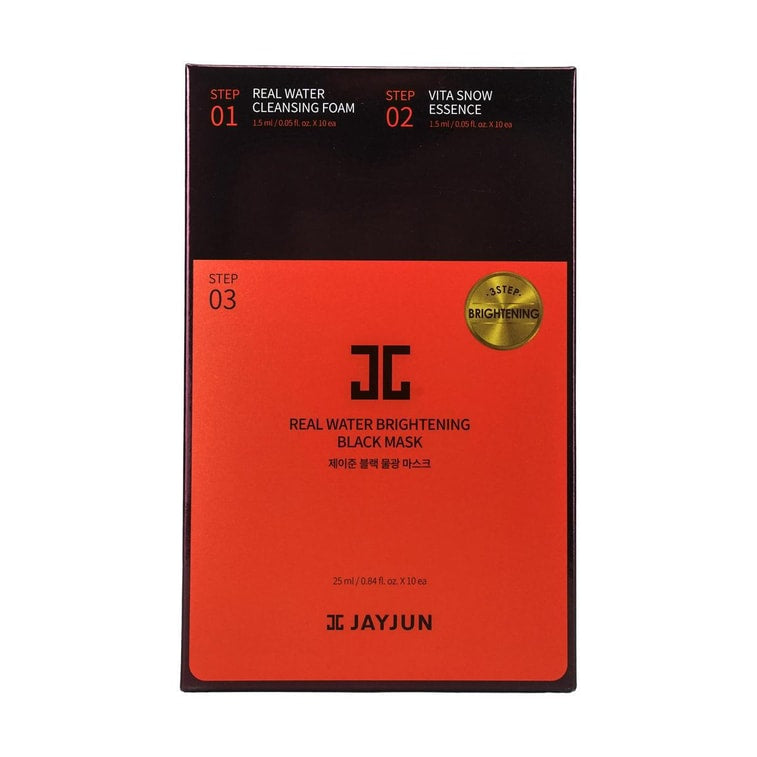 韓國JAYJUN捷俊 黑色水光面膜三部曲 清潔補水提亮 10片