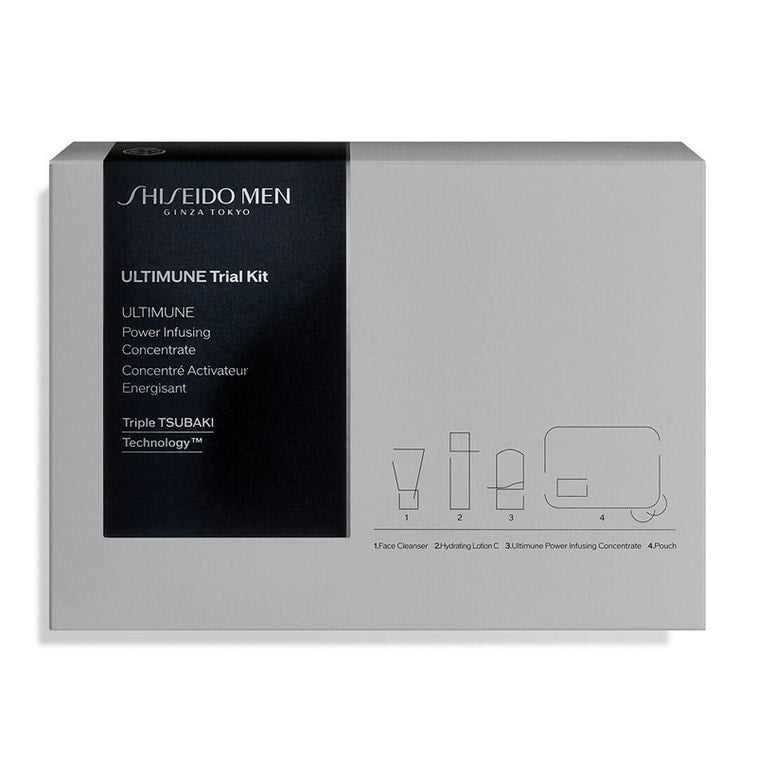 日本 SHISEIDO資生堂 男士潔面護膚三件套送收納包 潔面30g+乳30ml+精華15ml