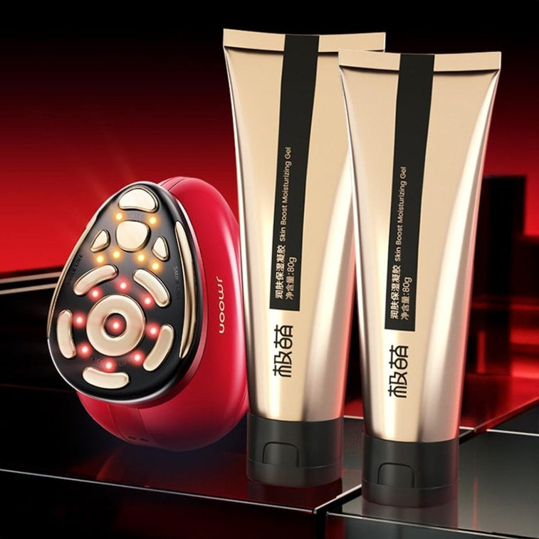 JMOON極萌 大熨斗射頻家用美容儀 臉部提拉緊緻V臉紋 附贈2支80g凝膠