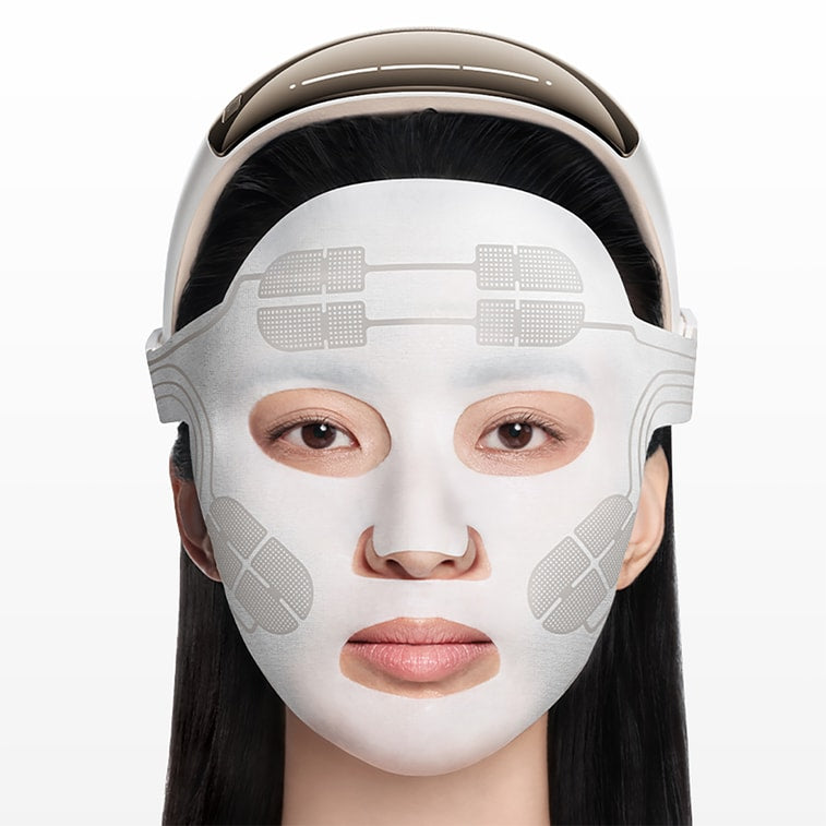 FLOSSOM花至 臉部肌提美容儀器 家用臉部提拉緊緻超膜刀Skinpilot (頭箍肌提美容儀*1+臉部美容裝*8)