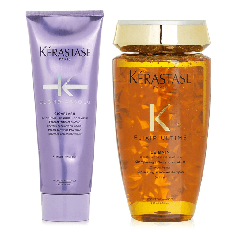 法國 KÉRASTASE 卡詩 Blond Absolu 套裝 3:洗髮精和強化護理(淺色或挑染頭髮)2 件套