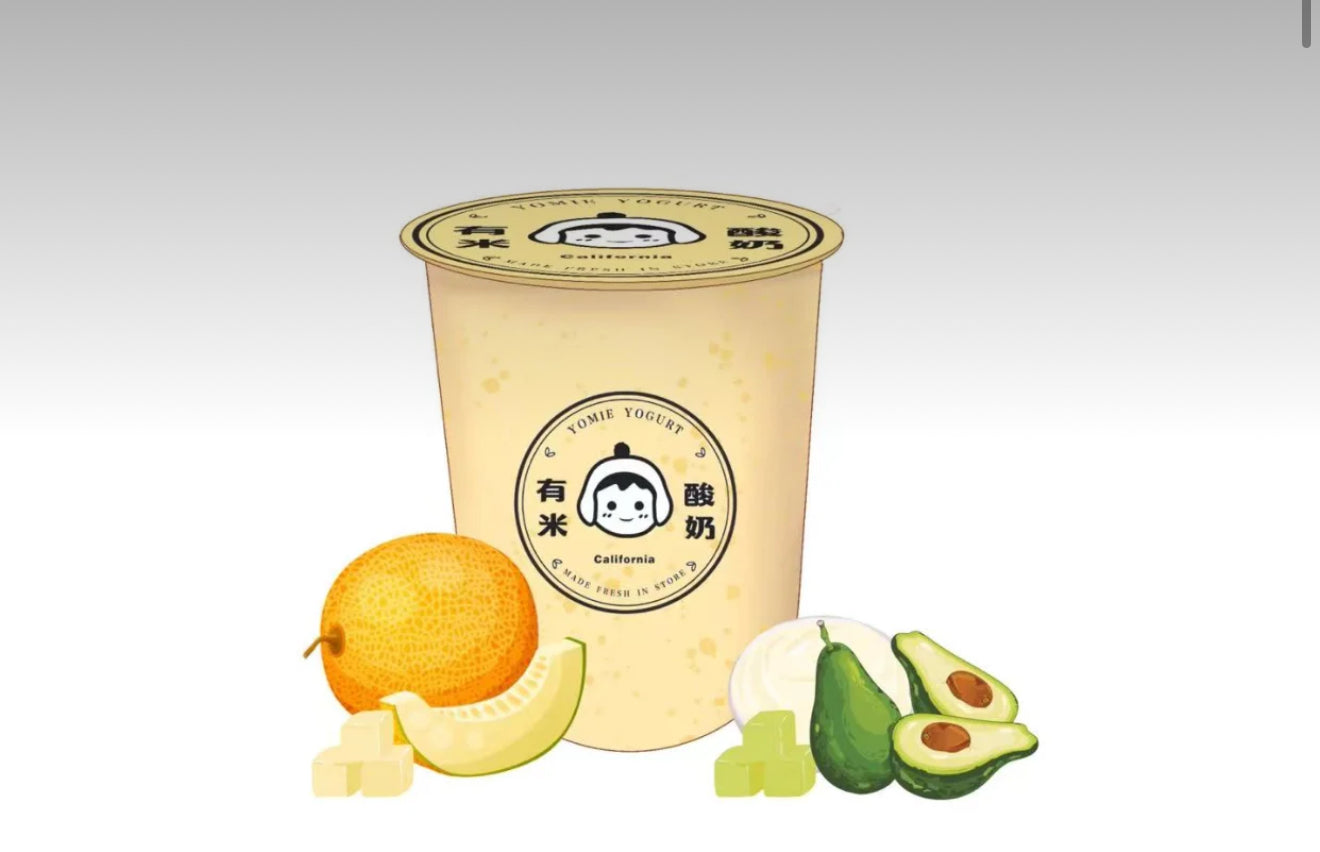 蜜瓜牛油果酸奶