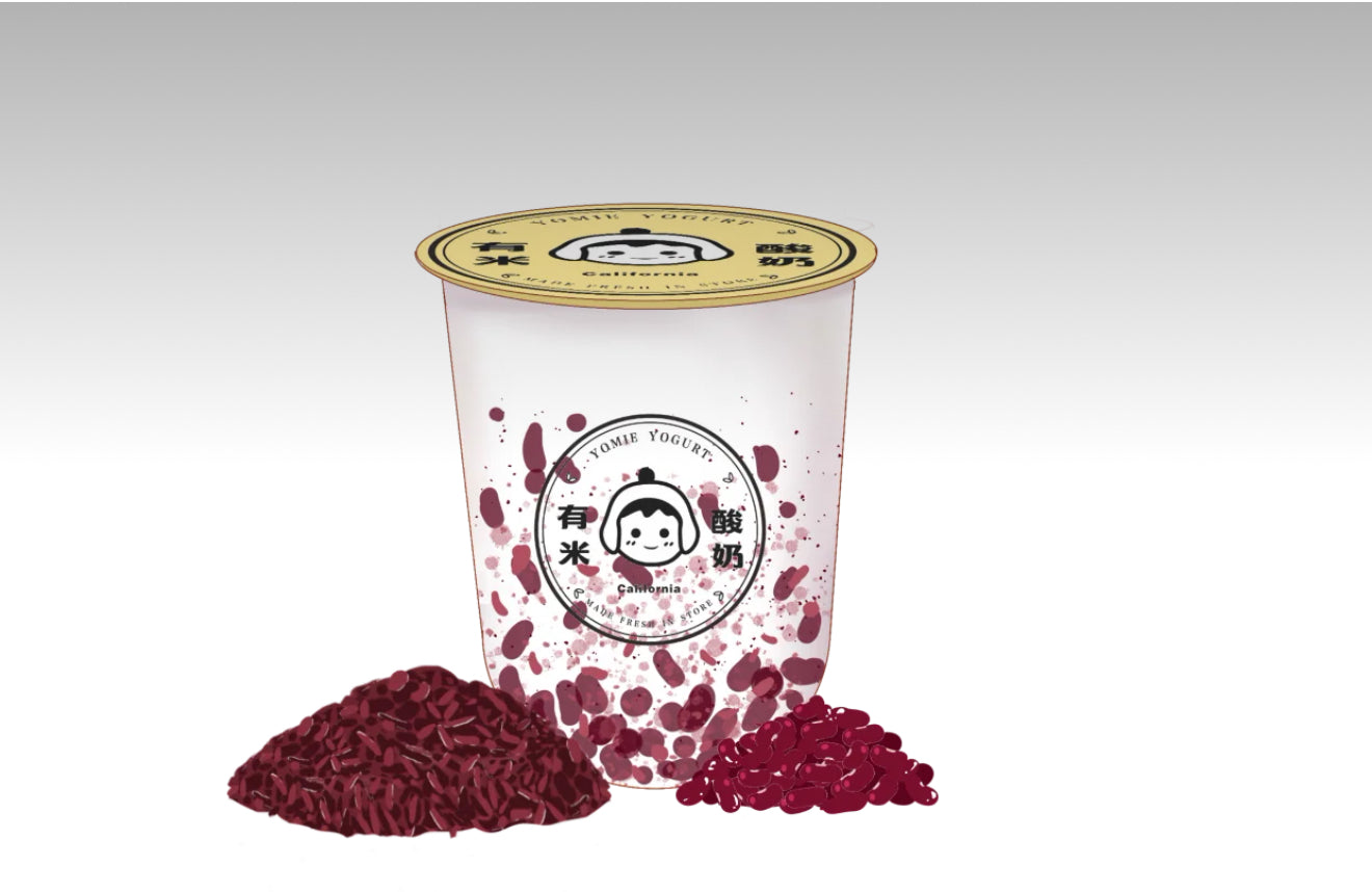 小時候紅豆紫米酸奶