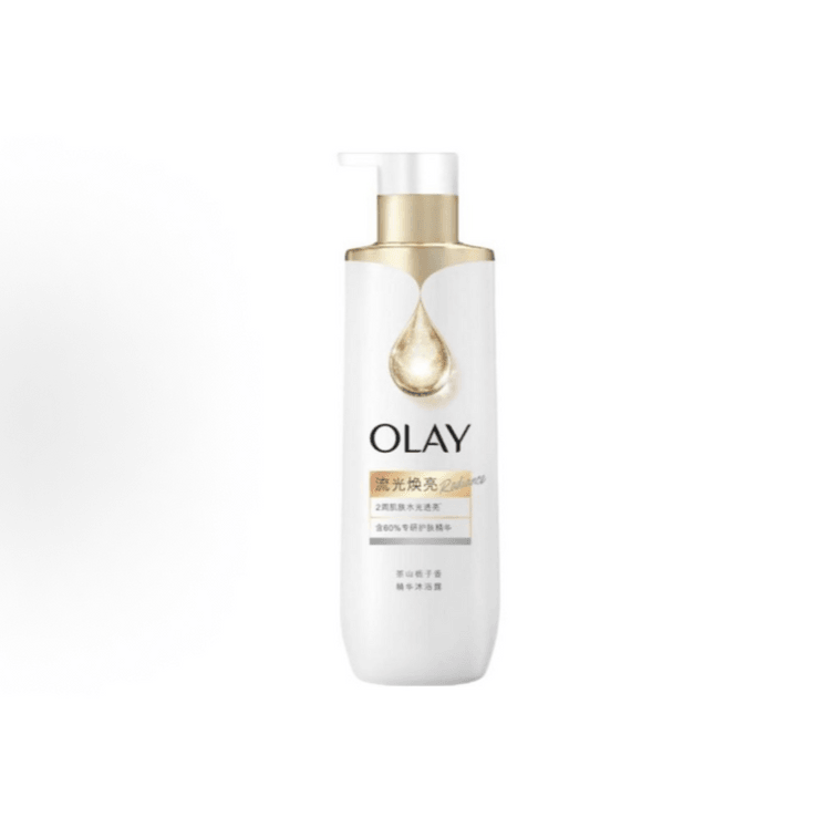 美國 OLAY 精華沐浴露 煙醯胺鎏金男女士面護級精華流金瓶 茶山梔子 500g