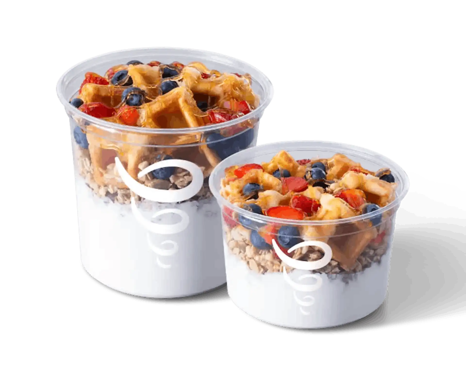 希臘優格草莓藍莓華夫餅碗