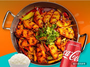 超值雞翅單人鍋+米飯+可樂
