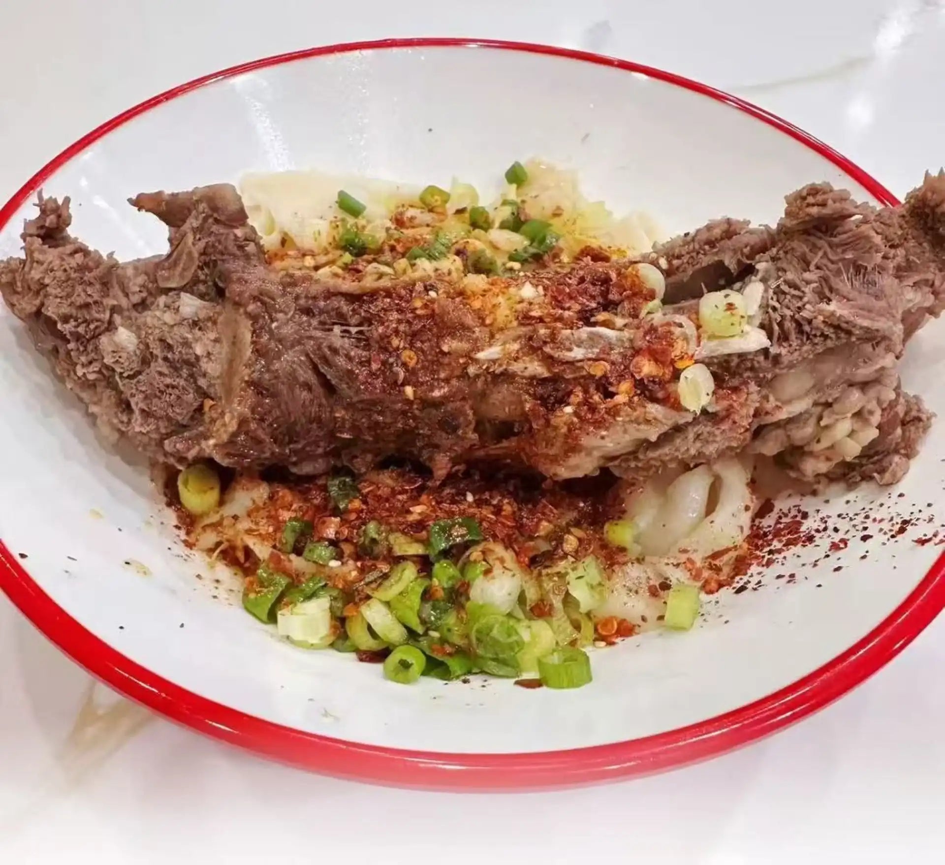 牛肋排油泼拌面