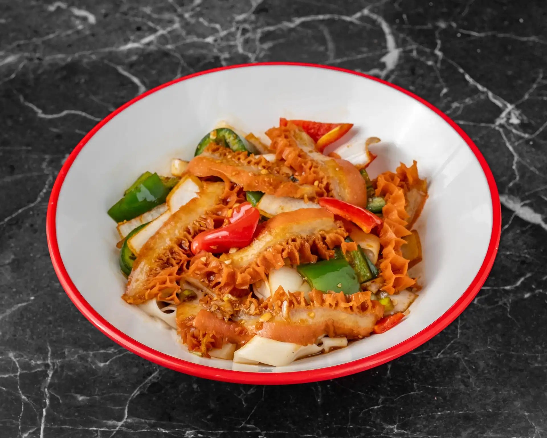 麻辣爆肚干拌⾯ (爆辣)